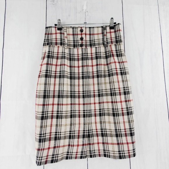 Laura Dresses & Skirts - Vintage Laura High Waist Plaid A Line Wool Blend Skirt Womens Size 4